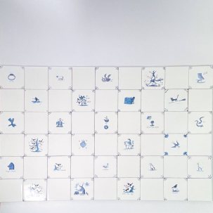 Набор изразцов Голландский. Голландские мотивы 75 54 предмета 97 x 97 мм.