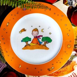 Тарелка плоская Маленький принц. Апельсиновый