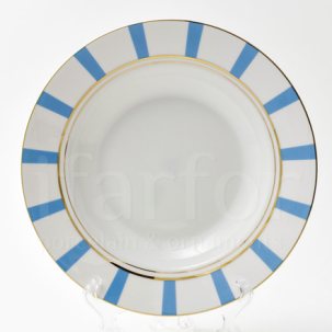 Тарелка глубокая Алиса лазурный 3