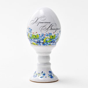 Яйцо пасхальное Незабудка Яйцо на подставке