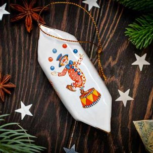 Елочная игрушка Конфета 7 Клоун-жонглёр