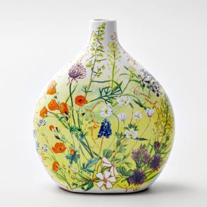 Ваза средняя Полевые цветы Плоская