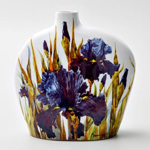 Ваза средняя Ирисы Плоская