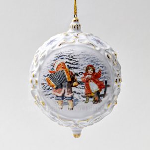 Елочная игрушка Шар средний Ретро 1