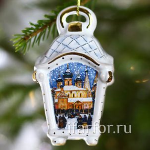 Елочная игрушка Фонарик малый Гулянья