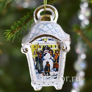 Елочная игрушка Фонарик малый Масленица