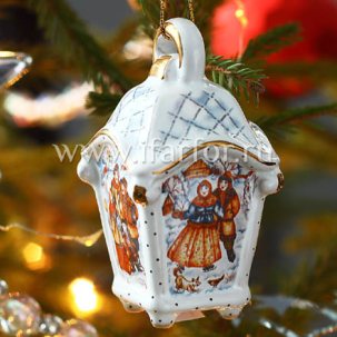 Елочная игрушка Фонарик малый Зимние забавы