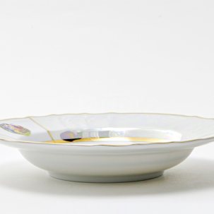 Тарелка глубокая Мадонна Перламутр