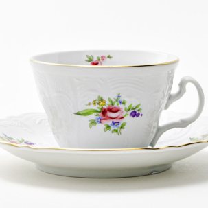 Чашка с блюдцем чайная Бернадотт Мейсенский букет 1/2 Бернадотт