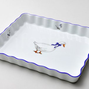 Форма для запекания с волнистым краем Гуси Прямоугольная