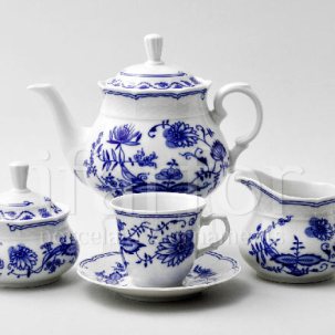 Сервиз чайный Луковичный узор. Синий лук 6/17 Натали