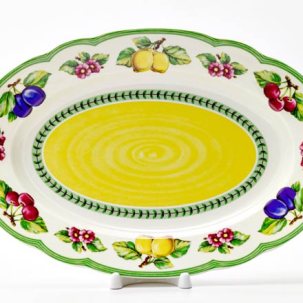 Блюдо овальное Летний сад Ivory Роза