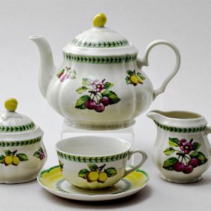 Сервиз чайный Летний сад Ivory 6/17 Роза низкая