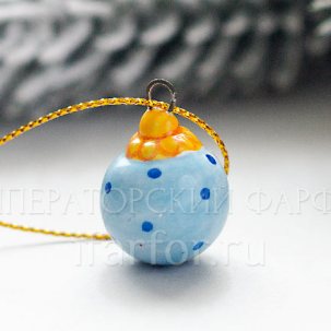 Елочная игрушка Шарик Шарик синий