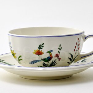 Чашка с блюдцем чайная OISEAUX PARADIS 1/2 GIEN Рошель