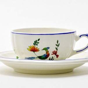 Чашка с блюдцем чайная OISEAUX PARADIS 1/2 GIEN Рошель