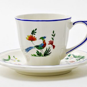 Чашка с блюдцем чайная OISEAU PARADIS 1/2 GIEN Рошель