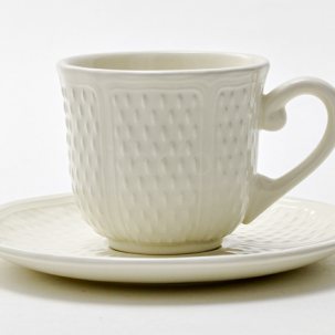 Чашка с блюдцем чайная PONT AUX CHOUX WHITE 1/2 GIEN Прованс