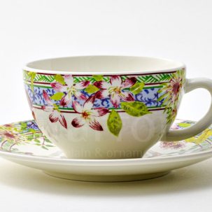 Чашка с блюдцем чайная MILLEFLEURS 1/2 GIEN Шампань