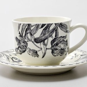 Чашка с блюдцем чайная TULIPES NOIRES 1/2 GIEN Шампань