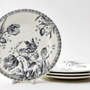 Набор тарелок десертный TULIPES NOIRES GIEN Шампань