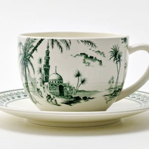 Чашка с блюдцем чайная VUE ORIENT DEPAREILLEES 1/2 GIEN Шампань