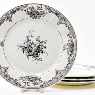 Набор тарелок столовый FLEURS DEPAREILLEES GIEN Шампань