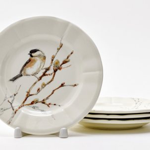 Набор тарелок десертный LES OISEAUX DE LA FORET GIEN Рошель