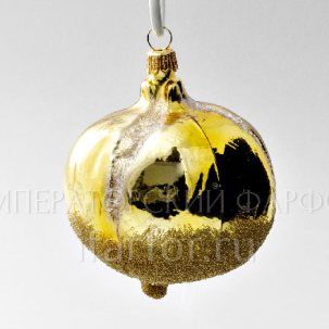 Елочная игрушка Ягоды и фрукты. Гранат золотой
