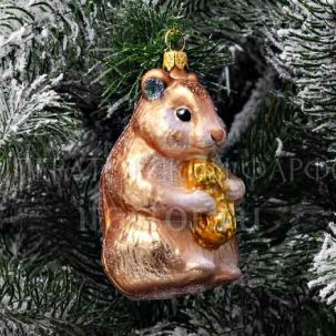 Елочная игрушка Хомяк