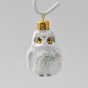 Елочная игрушка Сова Сова серебристая