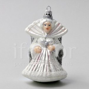 Елочная игрушка Снежная королева розовая