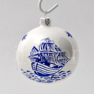 Елочная игрушка Шар Holland. Парусник