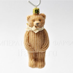 Елочная игрушка Вельветовый мишка