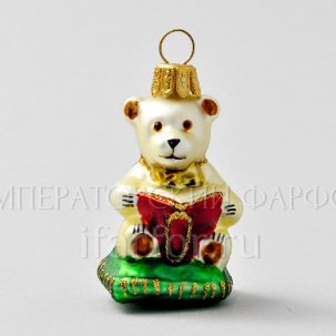 Елочная игрушка Мишка Тедди. Мишка Тедди с книгой