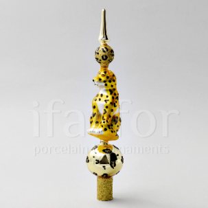 Елочная игрушка Верхушка для елки Леопард