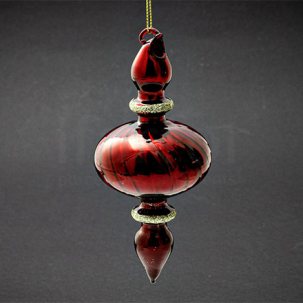 Елочная игрушка Веретено 1 Красное