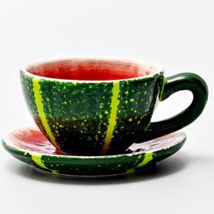 Чашка с блюдцем чайная Арбуз 1/2