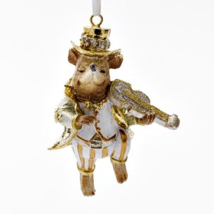 Елочная игрушка Мистер Крот со скрипкой