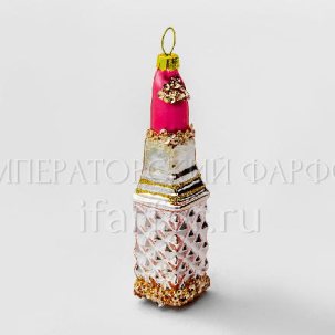 Елочная игрушка Губная помада Белая