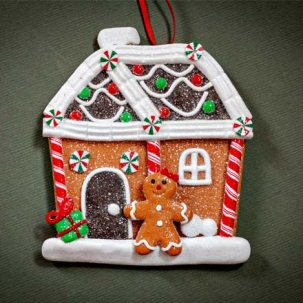 Елочная игрушка Пряничный домик 1