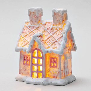 Новогоднее украшение Светящийся пряничный домик 1 LED
