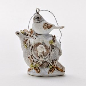 Елочная игрушка Птичка на чайнике 2