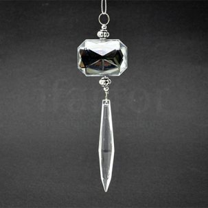 Елочная игрушка Ювелирная подвеска прозрачная 2