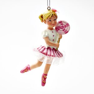 Елочная игрушка Девочка с леденцом