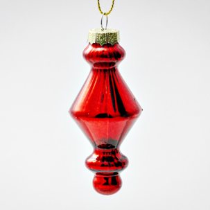 Елочная игрушка Веретено 2 Красное