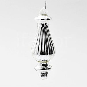 Елочная игрушка Веретено 1 Серебрянное