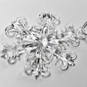 Елочная игрушка Плоская снежинка Рисунок 1