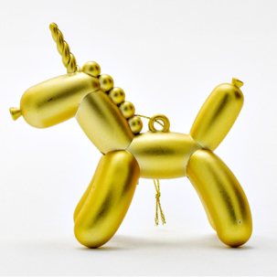 Елочная игрушка Единорог золотистый