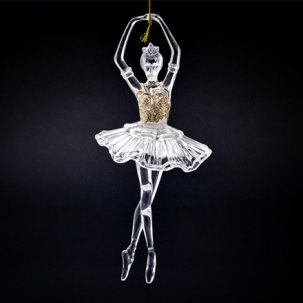 Елочная игрушка Балерина в белом платье 1